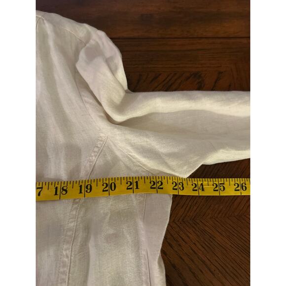 JM Collection WOMAN 100% Linen Zip Jacket - Picture 6 of 8